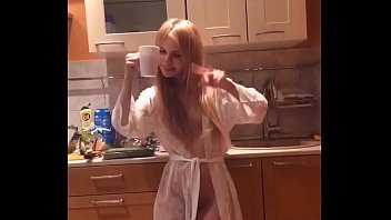 Alexandra naughty in her kitchen - Best of VK live