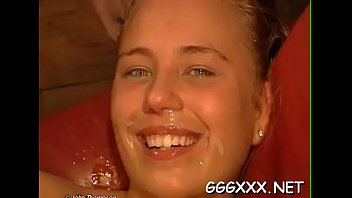 Hot darlings receiving facial cumshots with much enjoyment