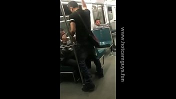 Public Gay Blowjob on the Train