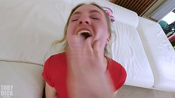 Bratty Slut gets used by old man -slapped until red in the face