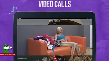Busty blonde masturbates in a video call ADR00039