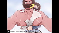 Animation— Motorcycle muscle boy  get fucked with big cock（watch more： patreon.com/AndyLin ）