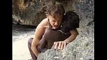 African teen gets anal fucked on the beach