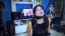 After the party, she took her husband's car and smashed it, after confessing he severely punished her, the belt stuck to her ass until she turned blue, drool and tears flowed down her pretty face when he fucked her throat with quick thrusts.